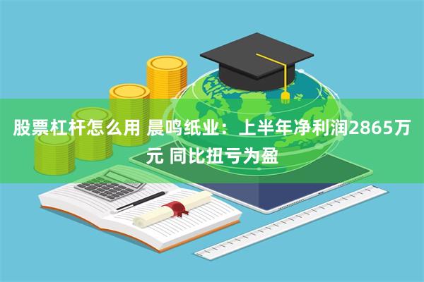 股票杠杆怎么用 晨鸣纸业：上半年净利润2865万元 同比扭亏为盈