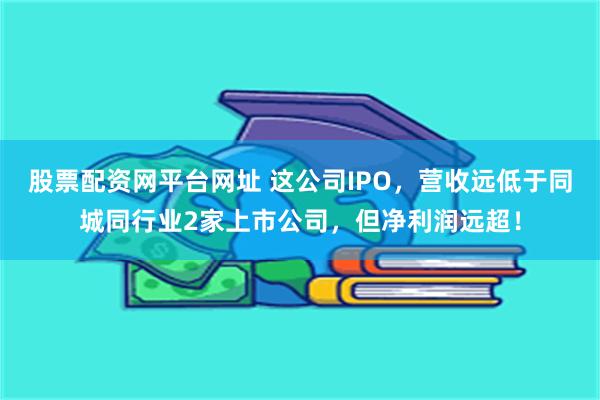 股票配资网平台网址 这公司IPO，营收远低于同城同行业2家上市公司，但净利润远超！