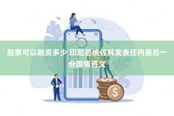 股票可以融资多少 印尼总统佐科发表任内最后一份国情咨文