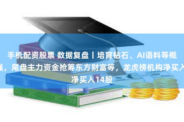 手机配资股票 数据复盘丨培育钻石、AI语料等概念走强，尾盘主力资金抢筹东方财富等，龙虎榜机构净买入14股